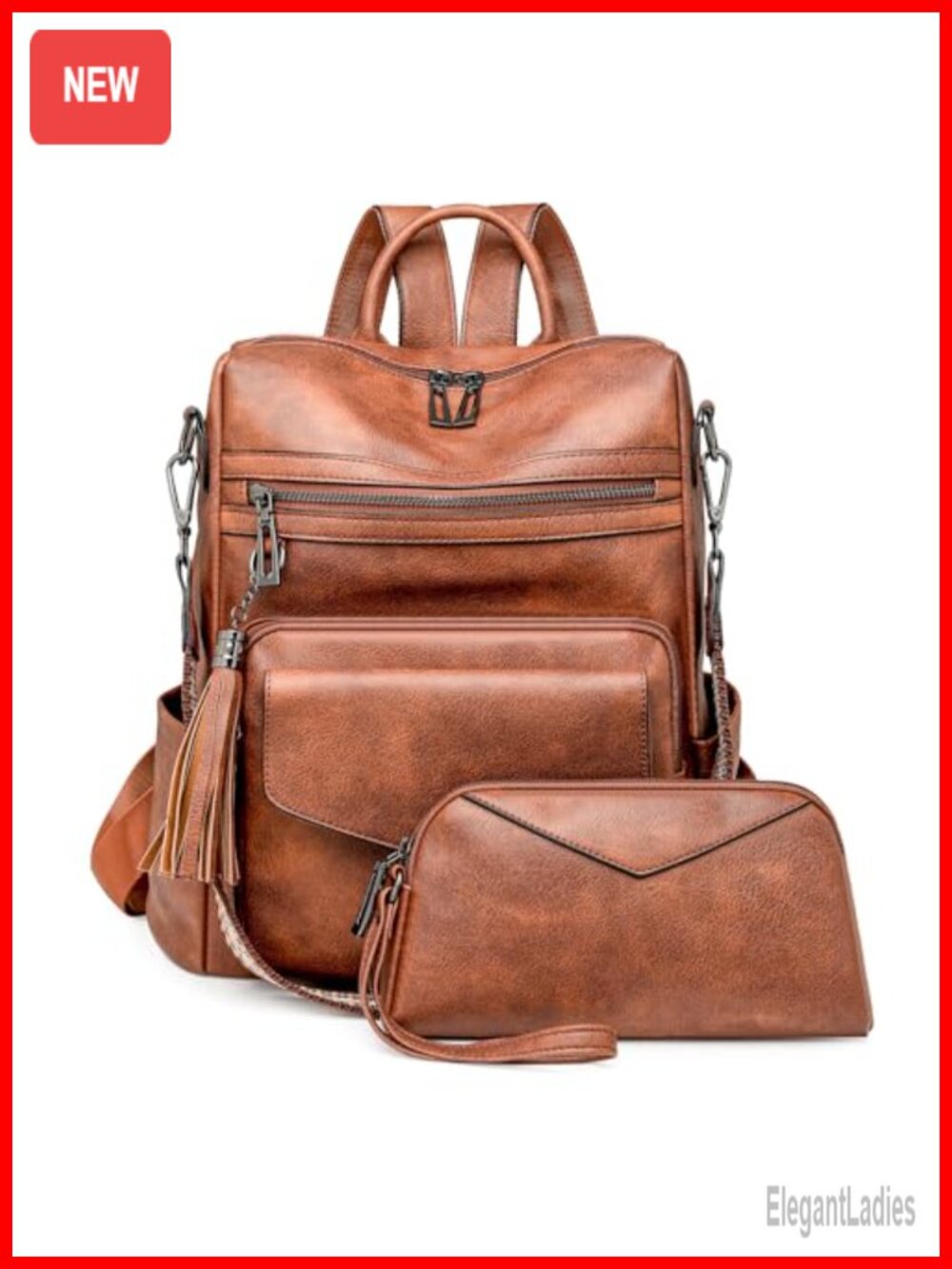 PU Leather Backpack Purse, Anti-theft Convertible Shoulder Bag Handbag